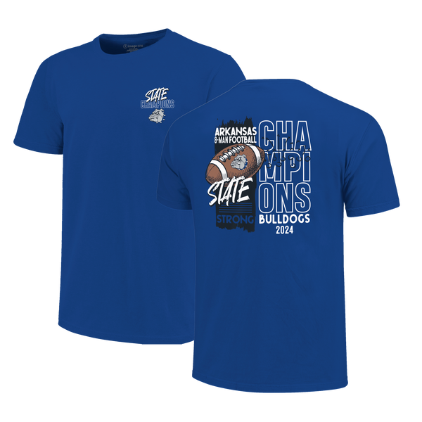 Strong Bulldogs 2024 Football Vertical Champions Short Sleeve T-Shirt