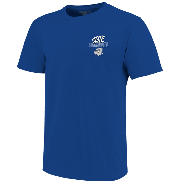 Strong Bulldogs 2024 Football Vertical Champions Short Sleeve T-Shirt
