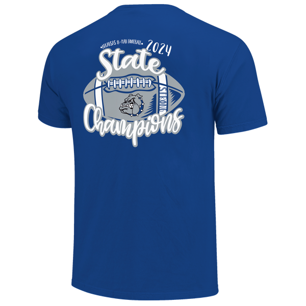 Strong Bulldogs 2024 Script Football Champions Short Sleeve T-Shirt
