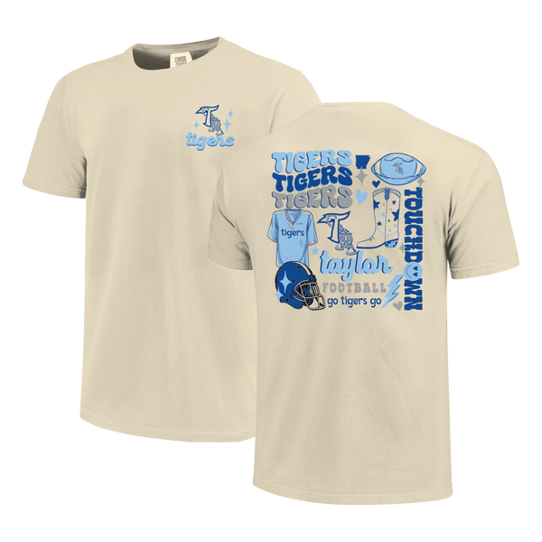 Taylor Tigers Football Season Comfort Color T-Shirt