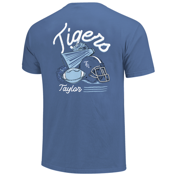 Taylor Tigers Football Cheer Comfort Color T-Shirt