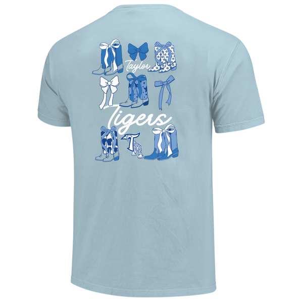 Taylor Tigers Boots & Bows Comfort Color T-Shirt