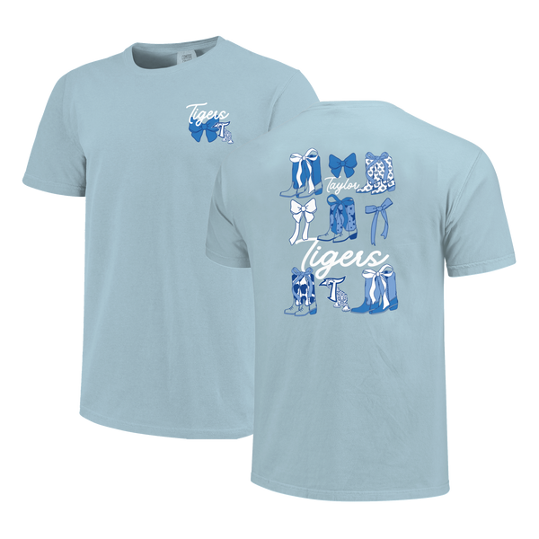 Taylor Tigers Boots & Bows Comfort Color T-Shirt