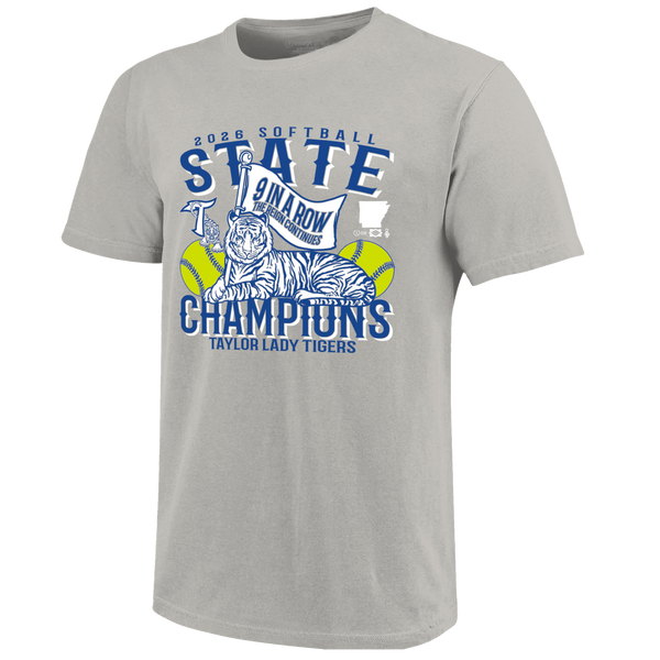 Taylor Tigers 2026 State Champs Softball Short Sleeve T-Shirt